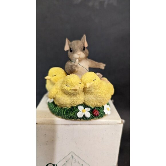 Charming Tails,  "Shhh, Don't Make a Peep," Figurine  chicks Fitz and Floyd - Picture 6 of 9